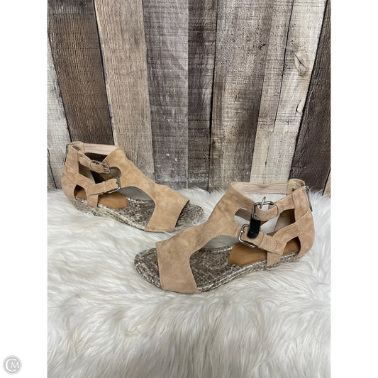 Sandals Heels Wedge By Donald Pliner In Tan, Size: 10