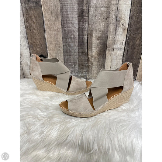 Sandals Heels Wedge By Gentle Souls In Taupe, Size: 10