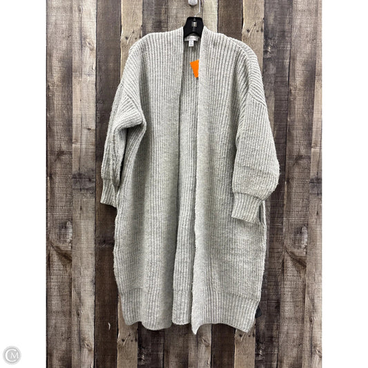 Sweater Cardigan By Top Shop In Grey, Size: S