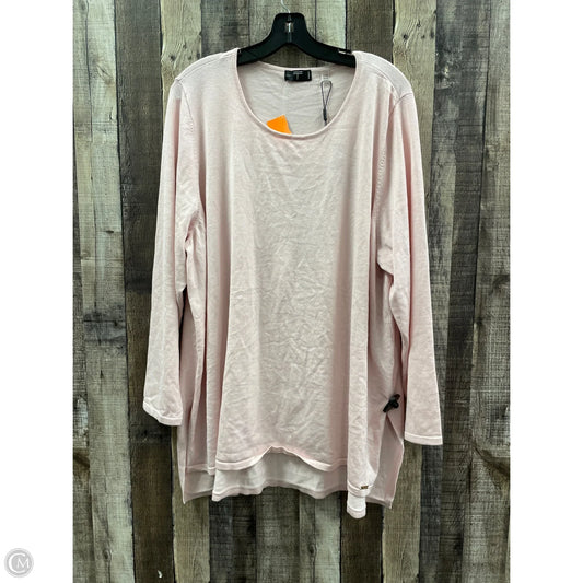 Top Long Sleeve By Tahari In Pink, Size: 3x