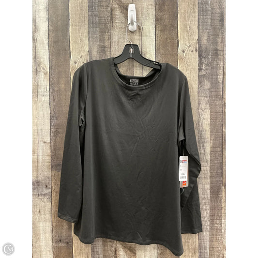 Athletic Top Long Sleeve Collar By 32 Degrees In Black, Size: Xxl