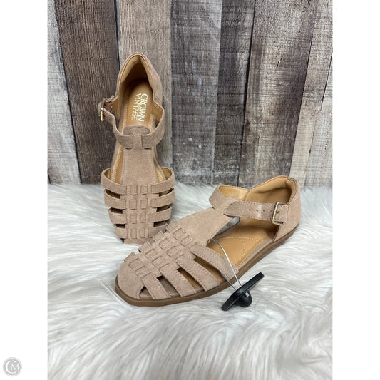 Sandals Flats By Crown Vintage In Tan, Size: 7