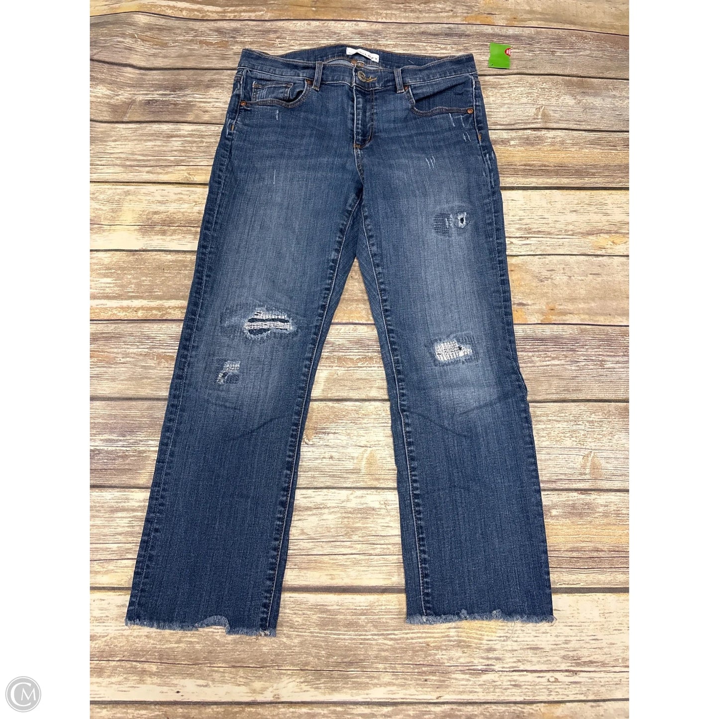 Jeans Straight By Loft In Blue Denim, Size: 8