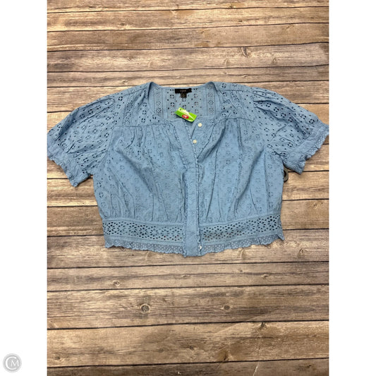 Top Short Sleeve By J. Crew In Blue, Size: L