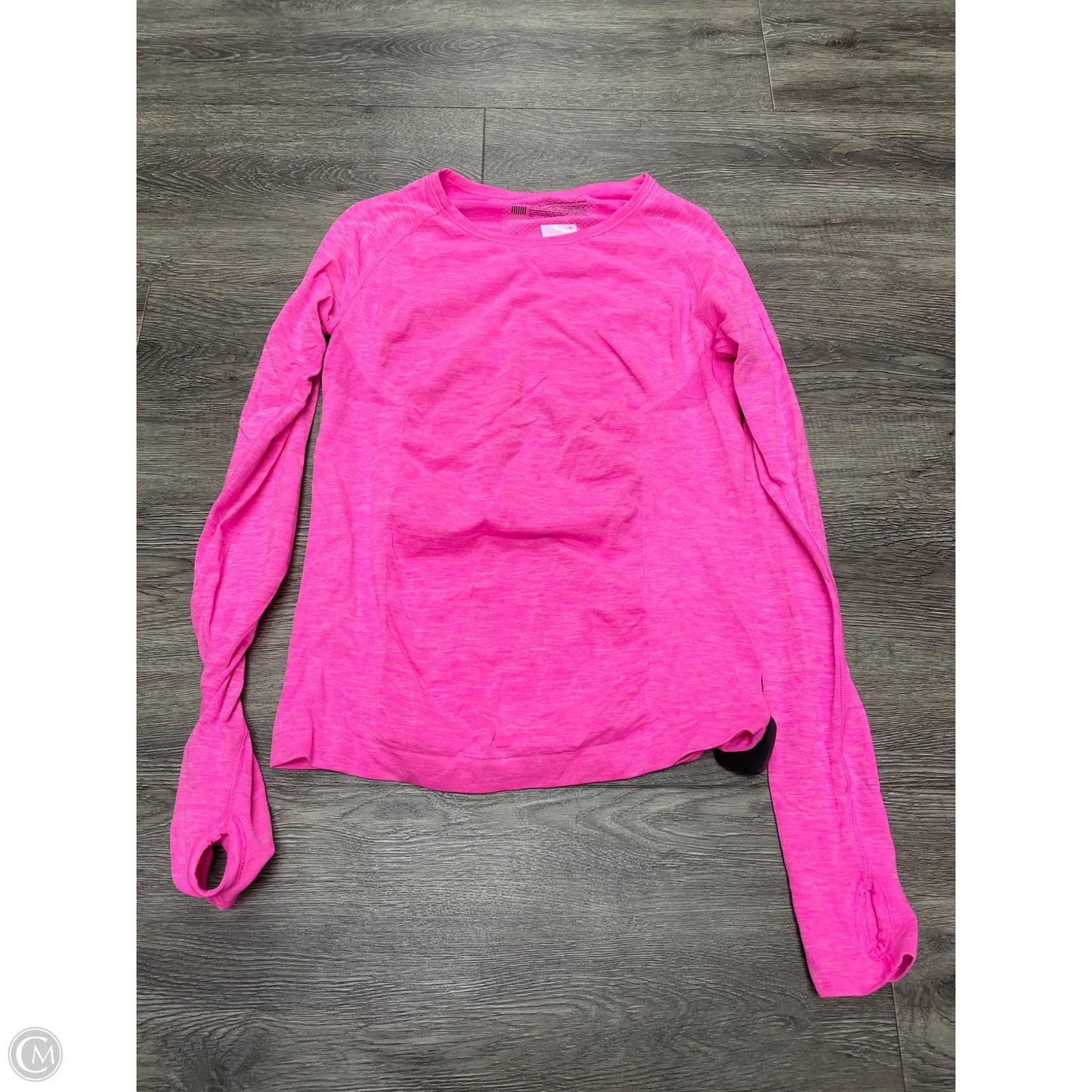 Athletic Top Long Sleeve Collar By Victorias Secret In Pink, Size: M