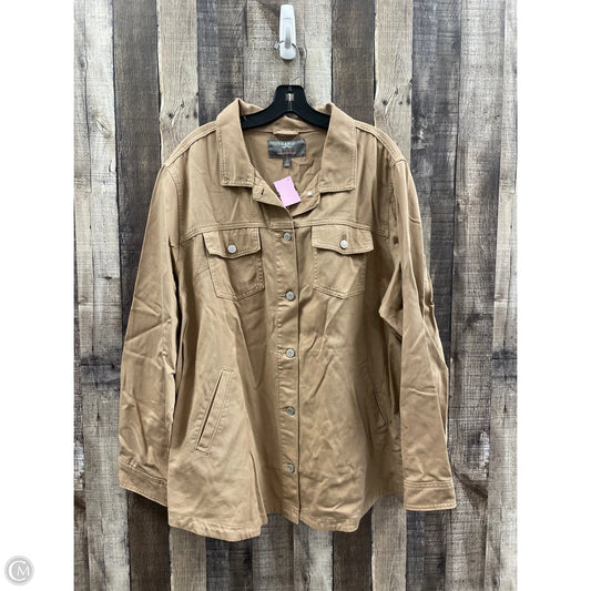 Jacket Denim By Torrid In Brown, Size: 3x