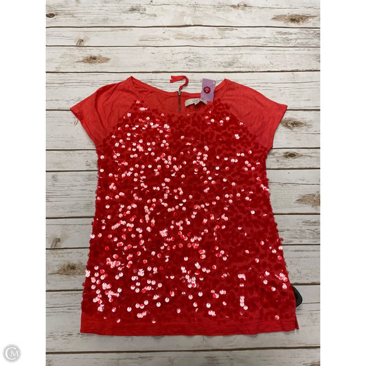 Top Short Sleeve By Loft In Red, Size: Xs