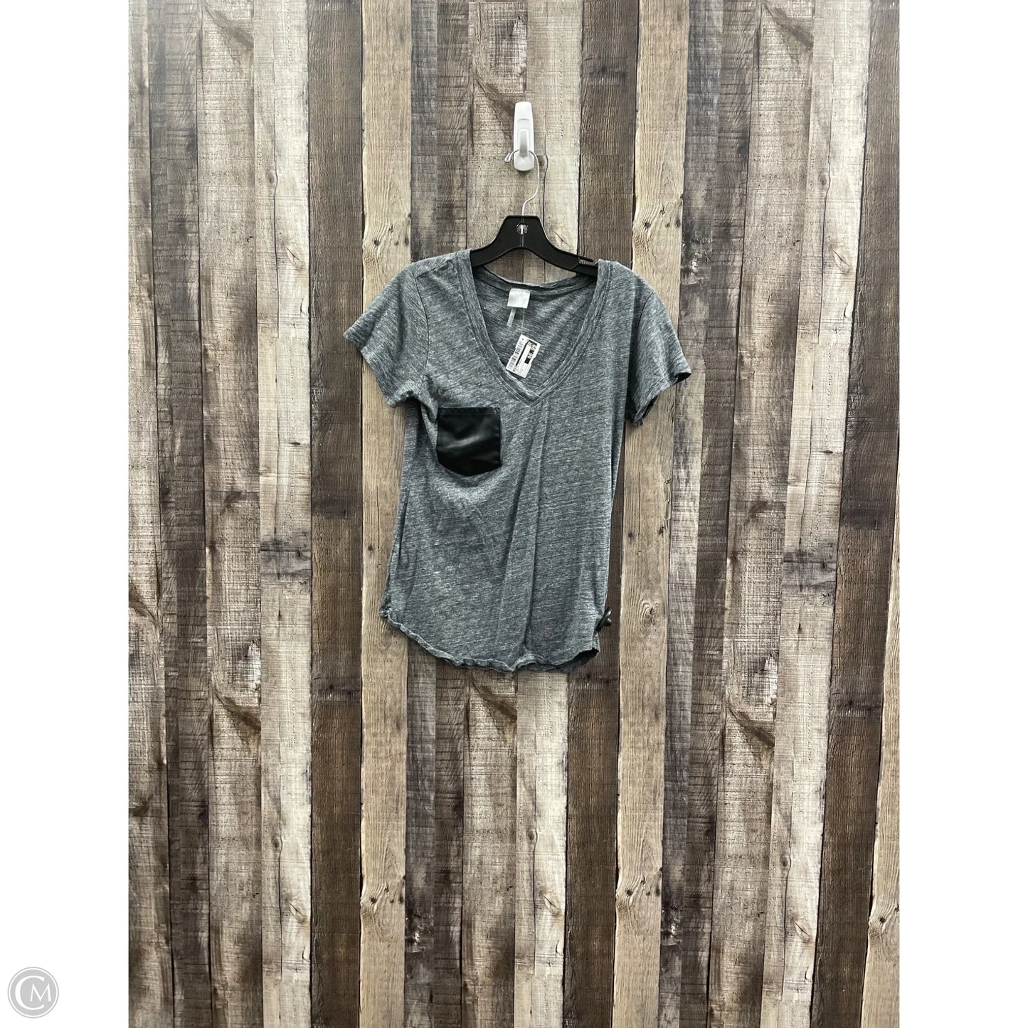 Top Short Sleeve Basic By Bobi In Grey, Size: S