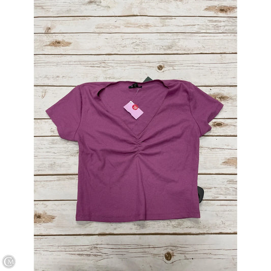 Top Short Sleeve By Wild Fable In Purple, Size: M