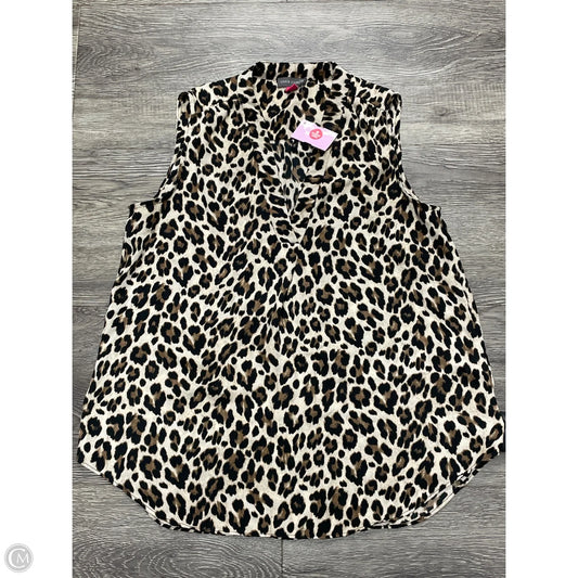 Top Sleeveless By Vince Camuto In Animal Print, Size: Xs