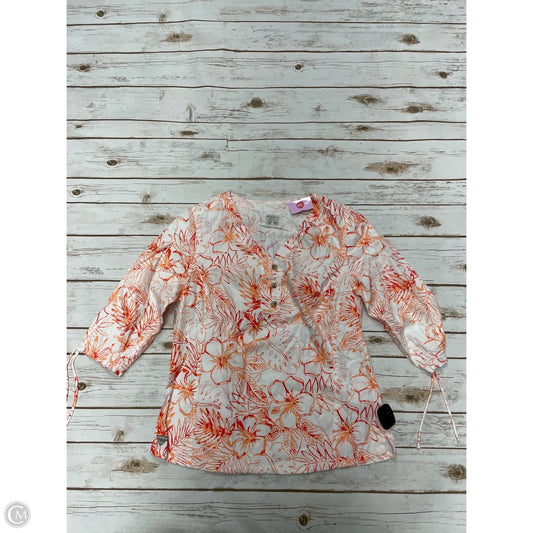 Top 3/4 Sleeve By Columbia In Orange, Size: M