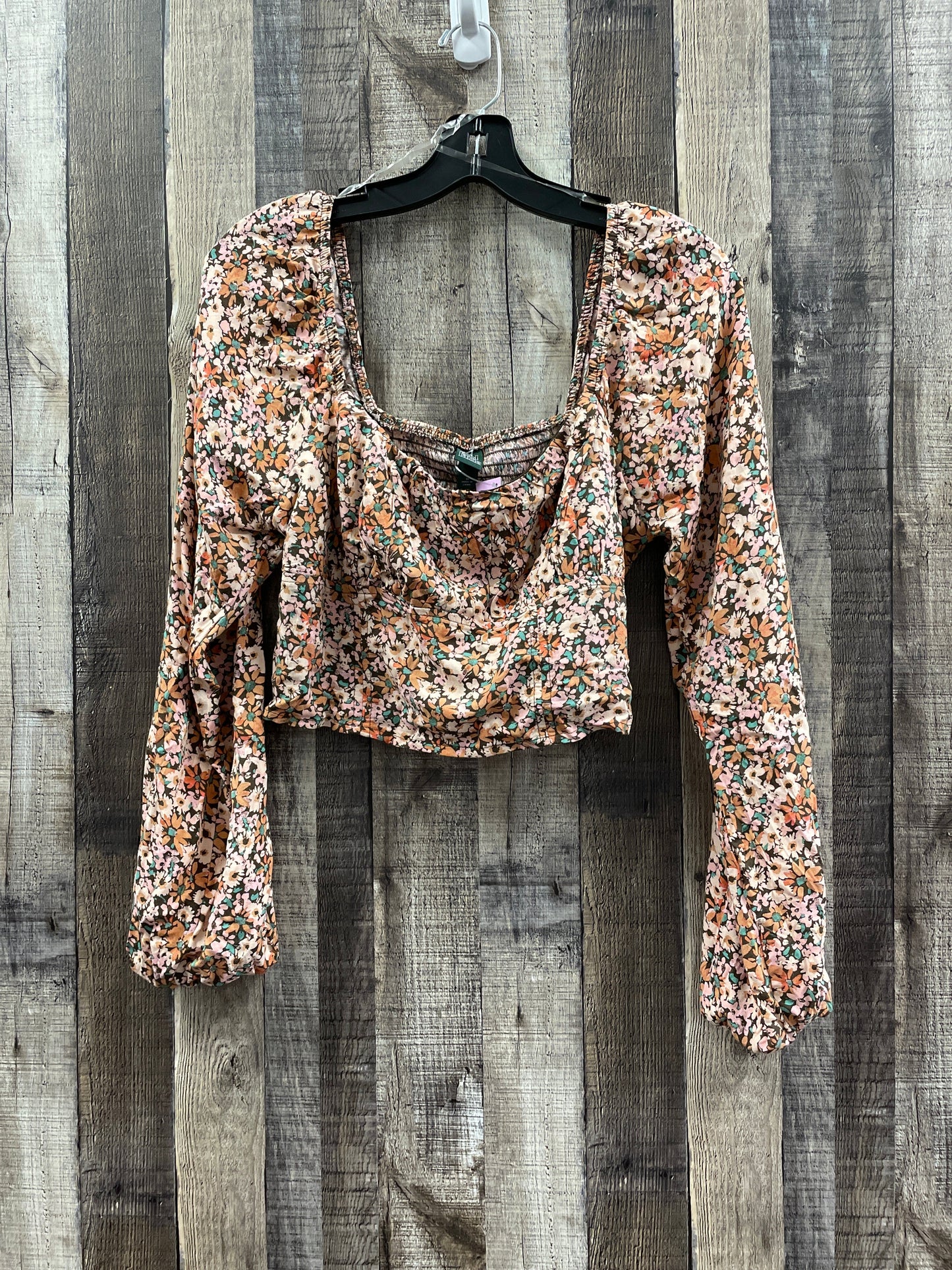 Top Long Sleeve By Wild Fable In Floral Print, Size: M