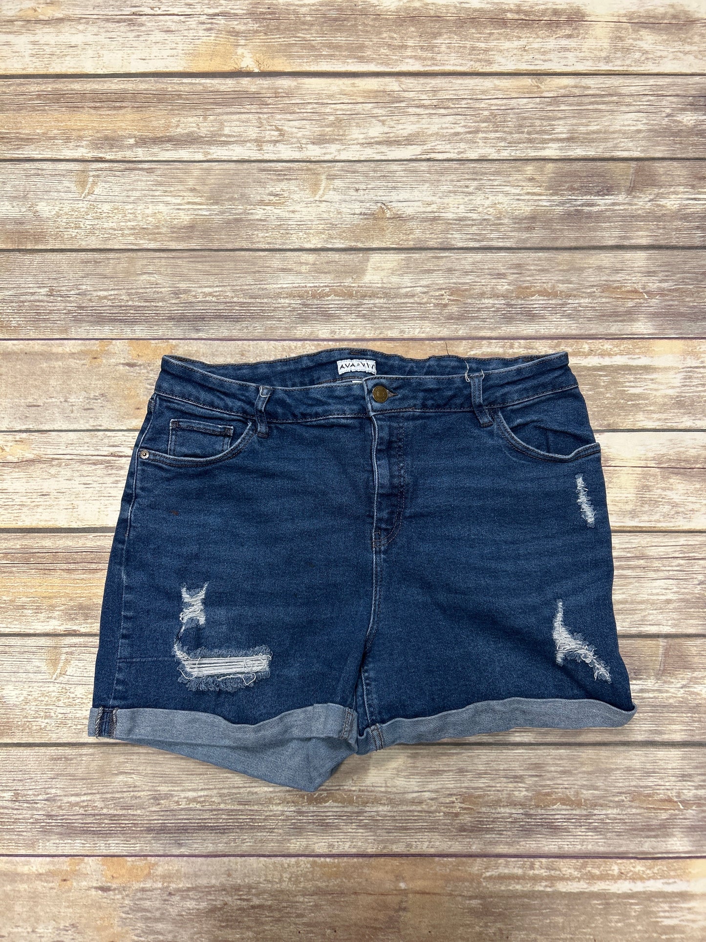 Blue Denim Shorts Ava & Viv, Size 16