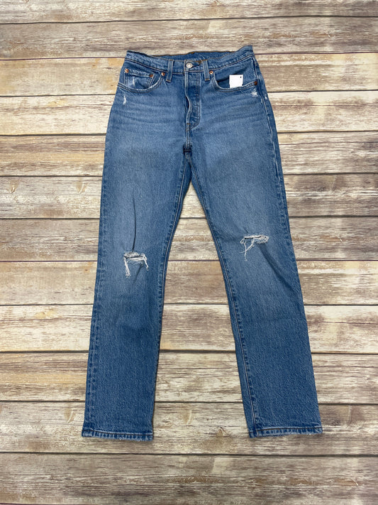 Jeans Straight By Levis In Blue Denim, Size: 2