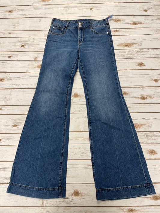 Jeans Flared By Pilcro In Blue Denim, Size: 6