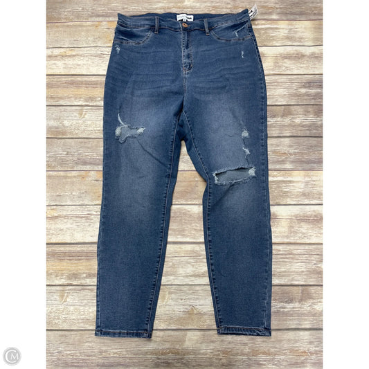 Jeans Skinny By Fashion Nova In Blue Denim, Size: 18