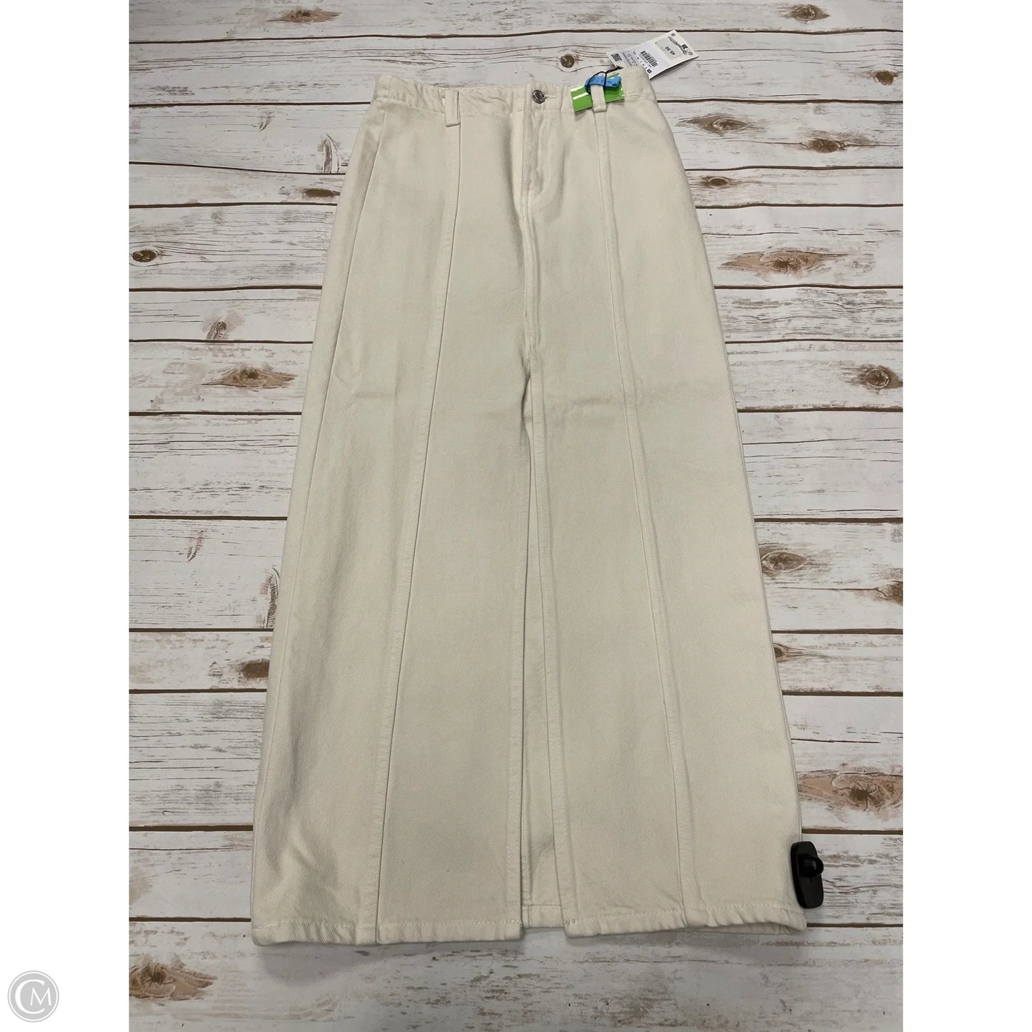 Skirt Maxi By Zara In Cream Denim, Size: Xs