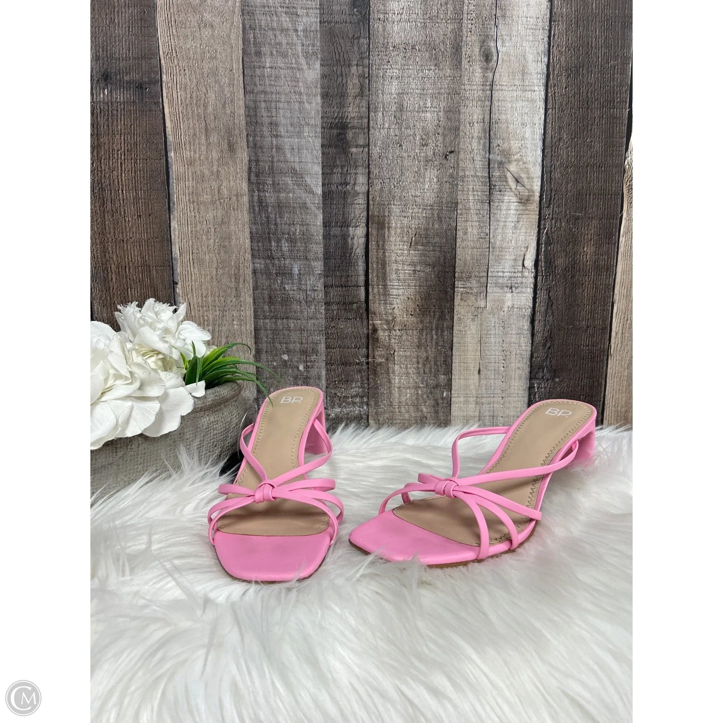 Sandals Heels Stiletto By Bp In Pink, Size: 7.5