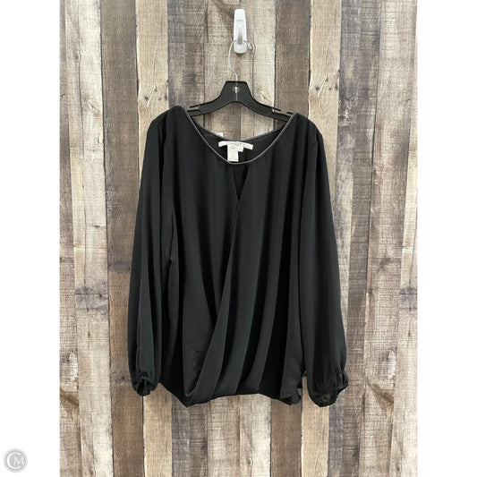 Top Long Sleeve By Max Studio In Black, Size: 3x