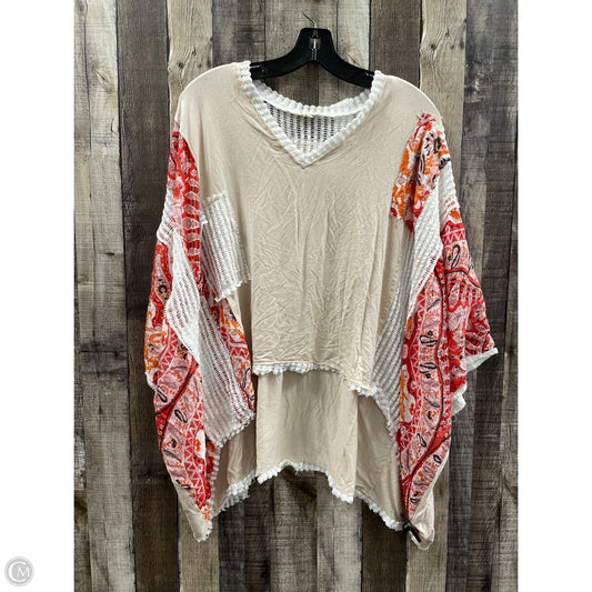 Top Short Sleeve By Pol In Multi-colored, Size: L