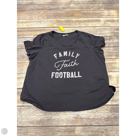 Top Short Sleeve By Maurices In Grey, Size: 1x