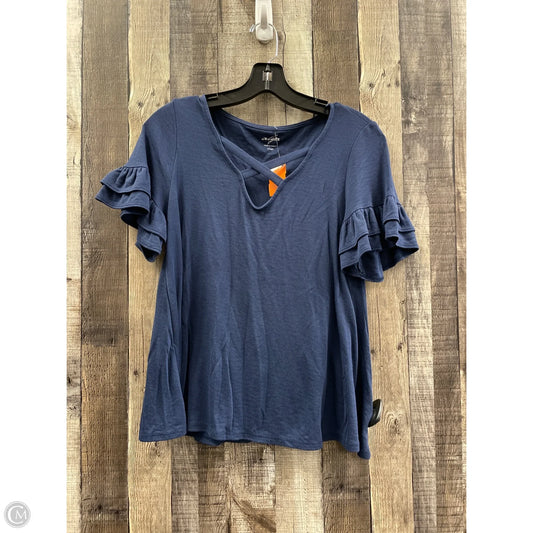 Top Short Sleeve By Alya In Blue, Size: S
