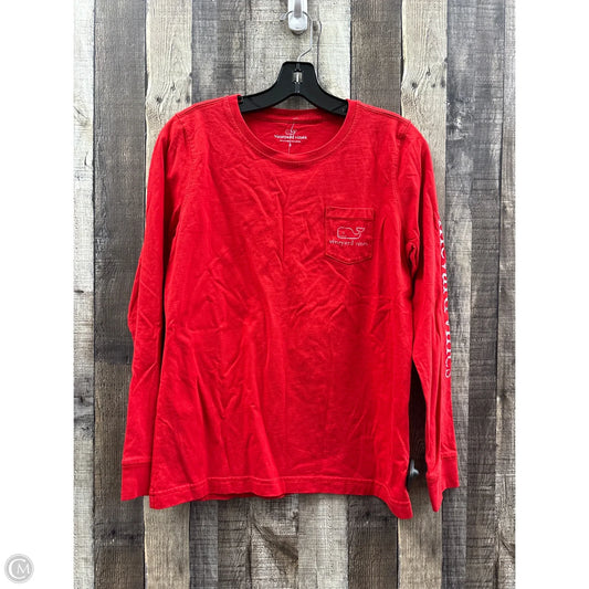 Top Long Sleeve By Vineyard Vines In Red, Size: S