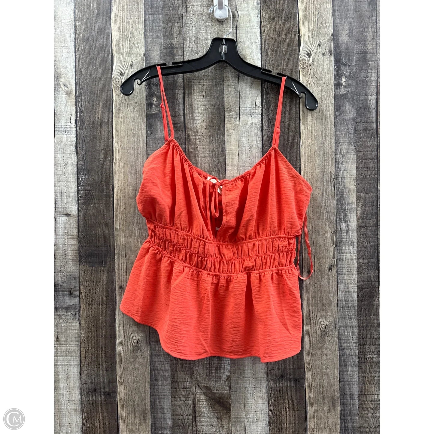 Top Short Sleeve By Monteau In Orange, Size: Xl