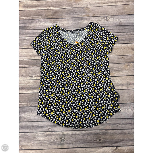 Top Short Sleeve By Loft In Black, Size: Xs
