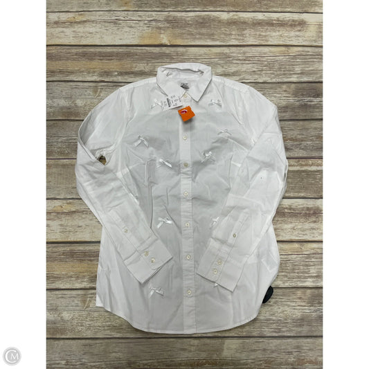 Top Long Sleeve By J. Crew In White, Size: Xs