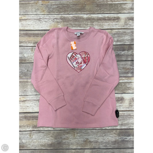Sweatshirt Crewneck By Coldwater Creek In Pink, Size: Xs