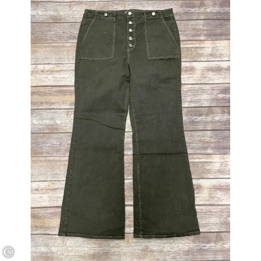 Jeans Flared By Loft In Green, Size: 14