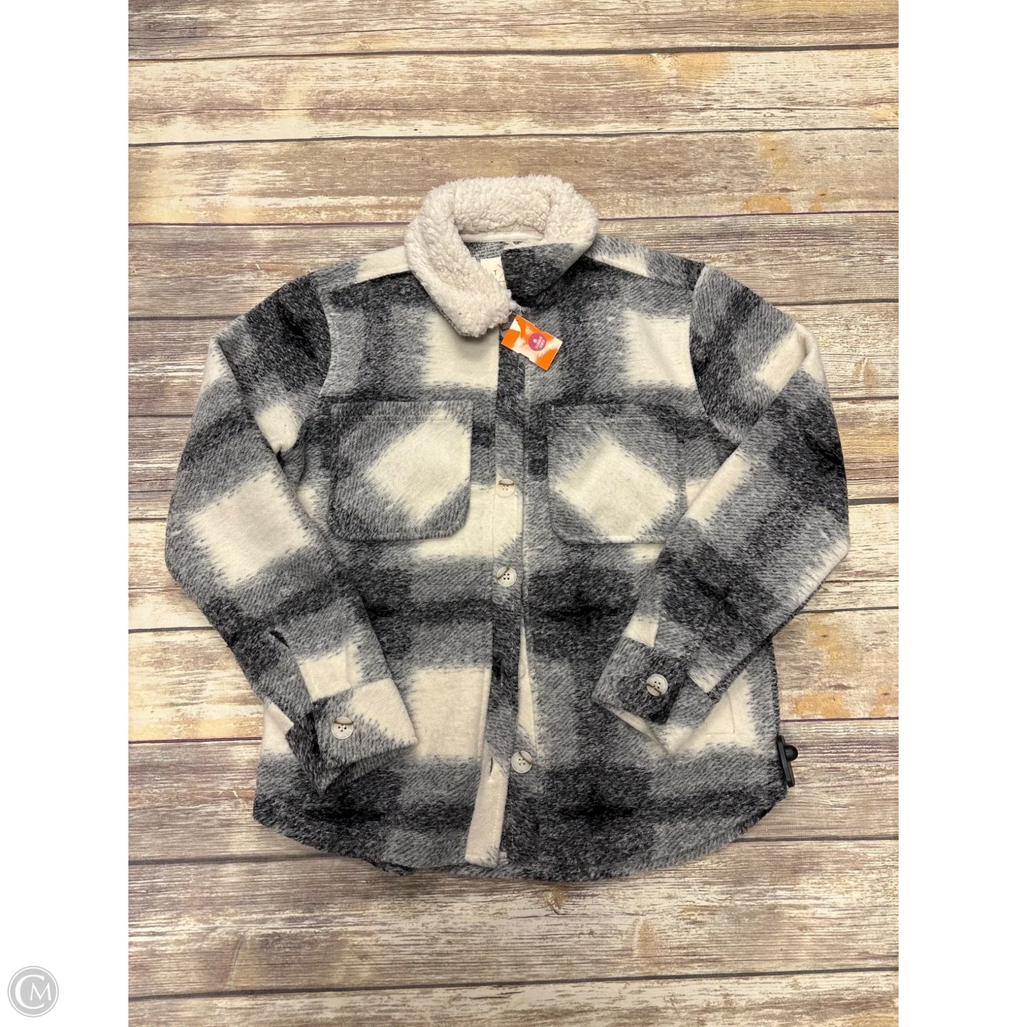 Jacket Shirt By Thread And Supply In Black & Grey, Size: Xs