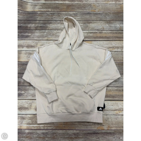 Athletic Top Long Sleeve Hoodie By Adidas In Cream, Size: 2x