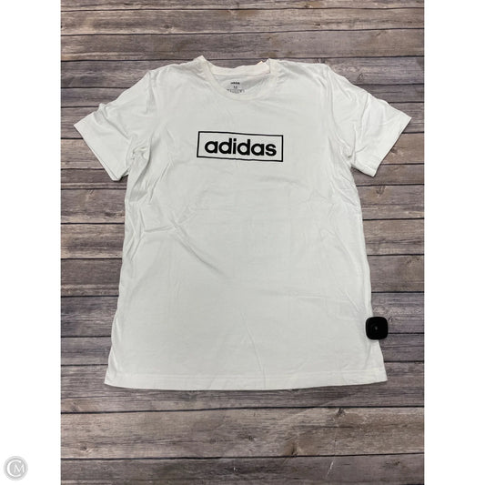 Athletic Top Short Sleeve By Adidas In Yellow, Size: M