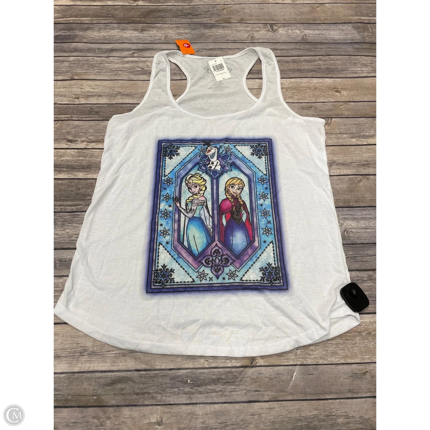 Tank Top By Disney In White, Size: Xl