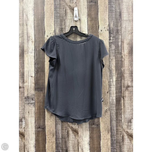 Top Short Sleeve By Loft In Grey, Size: S