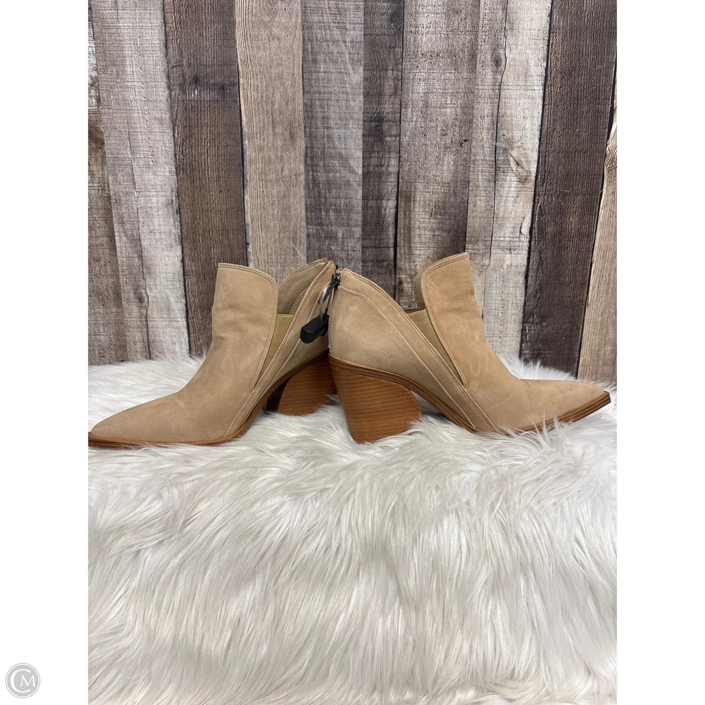 Boots Ankle Heels By Vince Camuto In Tan, Size: 9