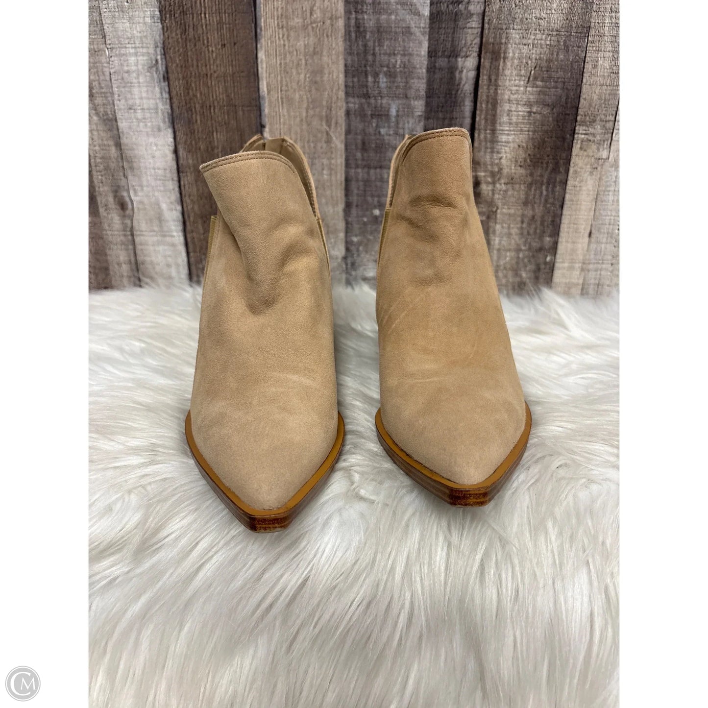 Boots Ankle Heels By Vince Camuto In Tan, Size: 9