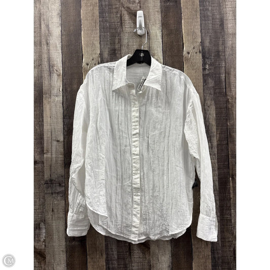 Top Long Sleeve By Express In White, Size: S