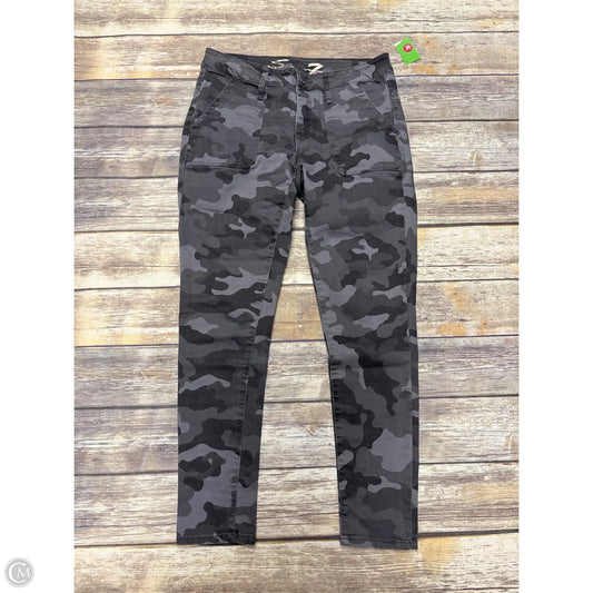 Jeans Skinny By Seven 7 In Camouflage Print, Size: 6