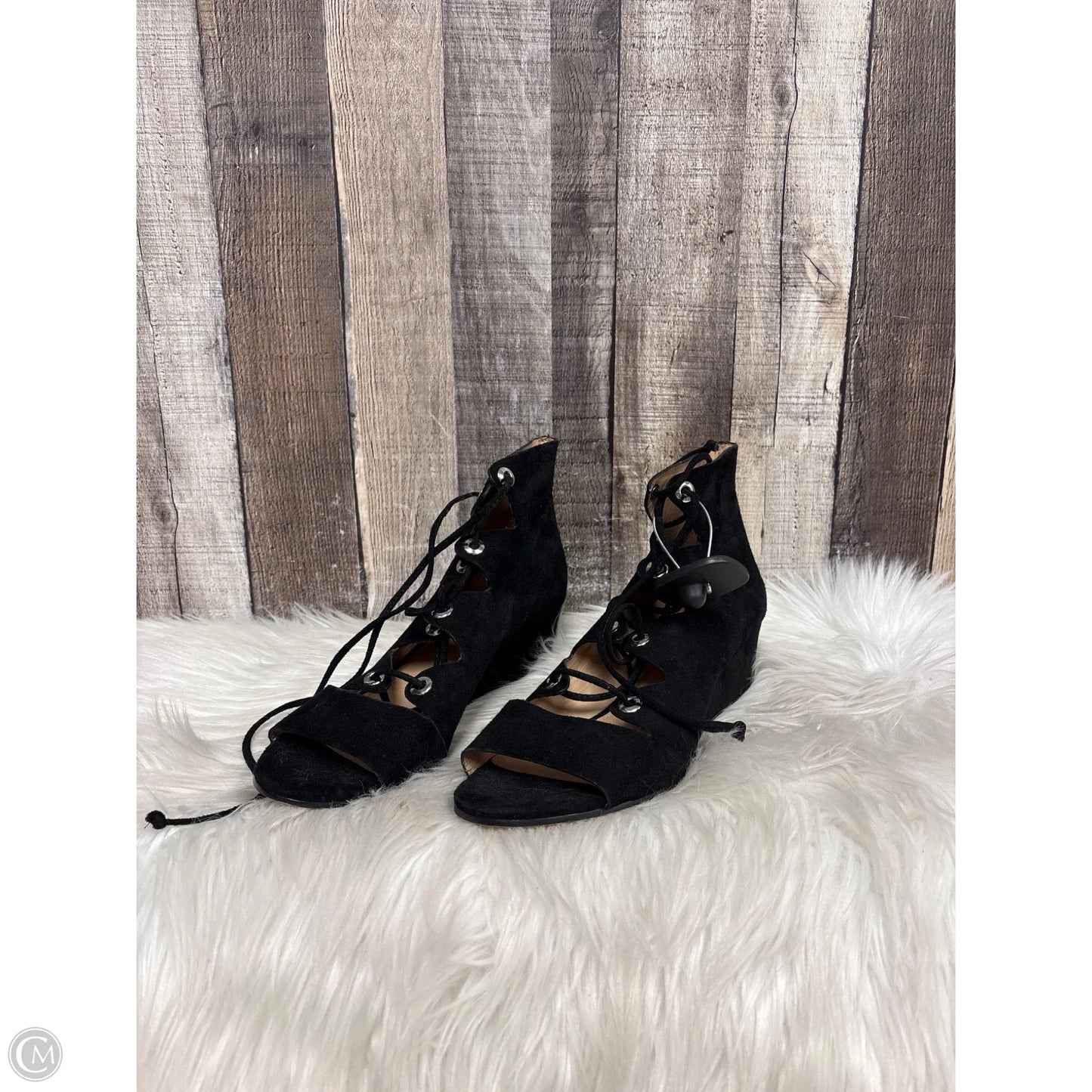 Sandals Heels Wedge By J. Crew In Black, Size: 6.5