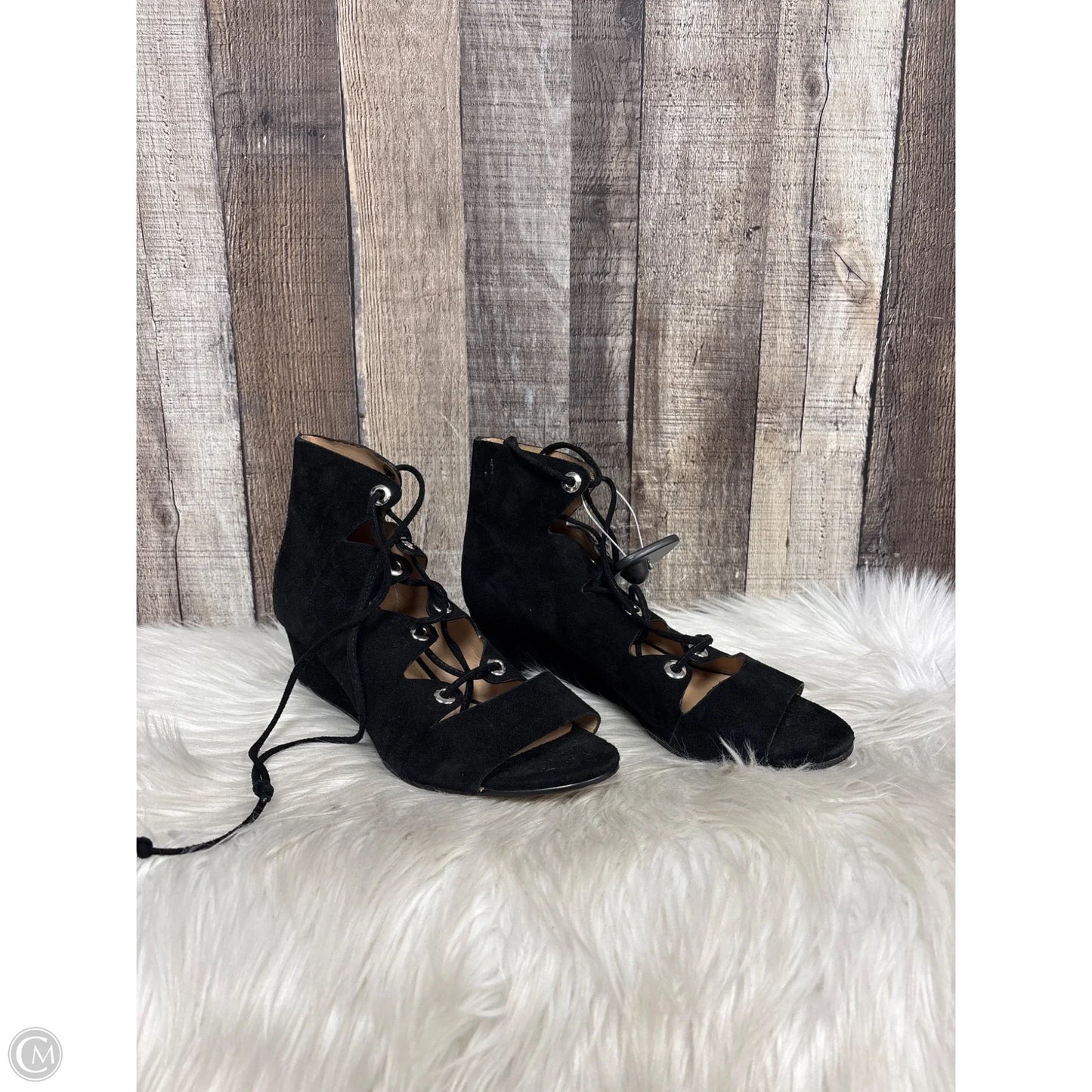 Sandals Heels Wedge By J. Crew In Black, Size: 6.5