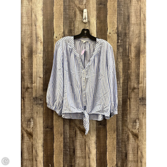 Top 2pc Long Sleeve By Beachlunchlounge In Striped Pattern, Size: Xl