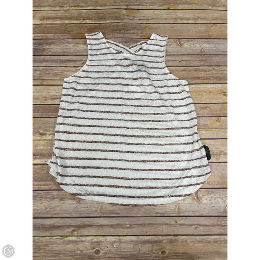 Top Sleeveless By Bobeau In Striped Pattern, Size: Lp