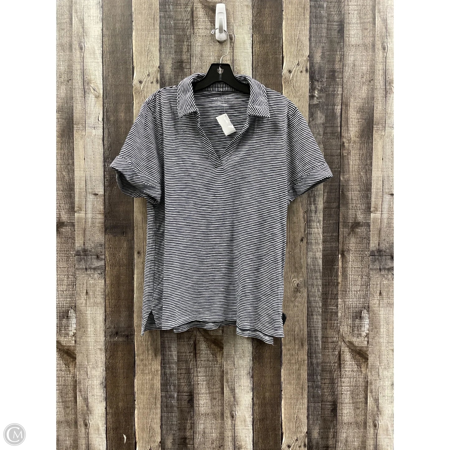 Top Short Sleeve By Talbots In Striped Pattern, Size: Xl