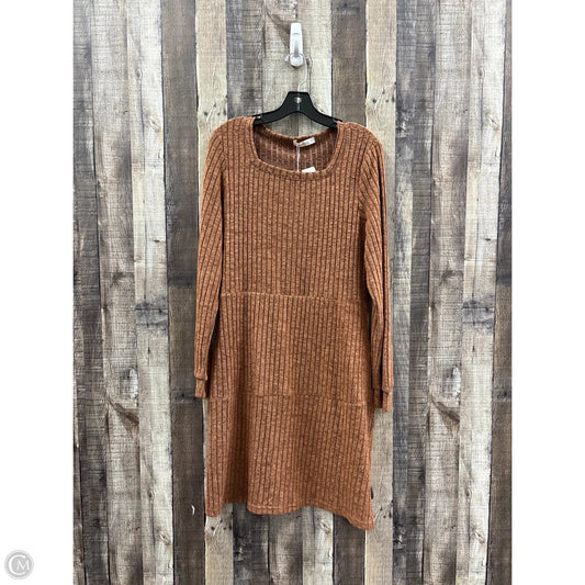 Dress Sweater By Cme In Brown, Size: L