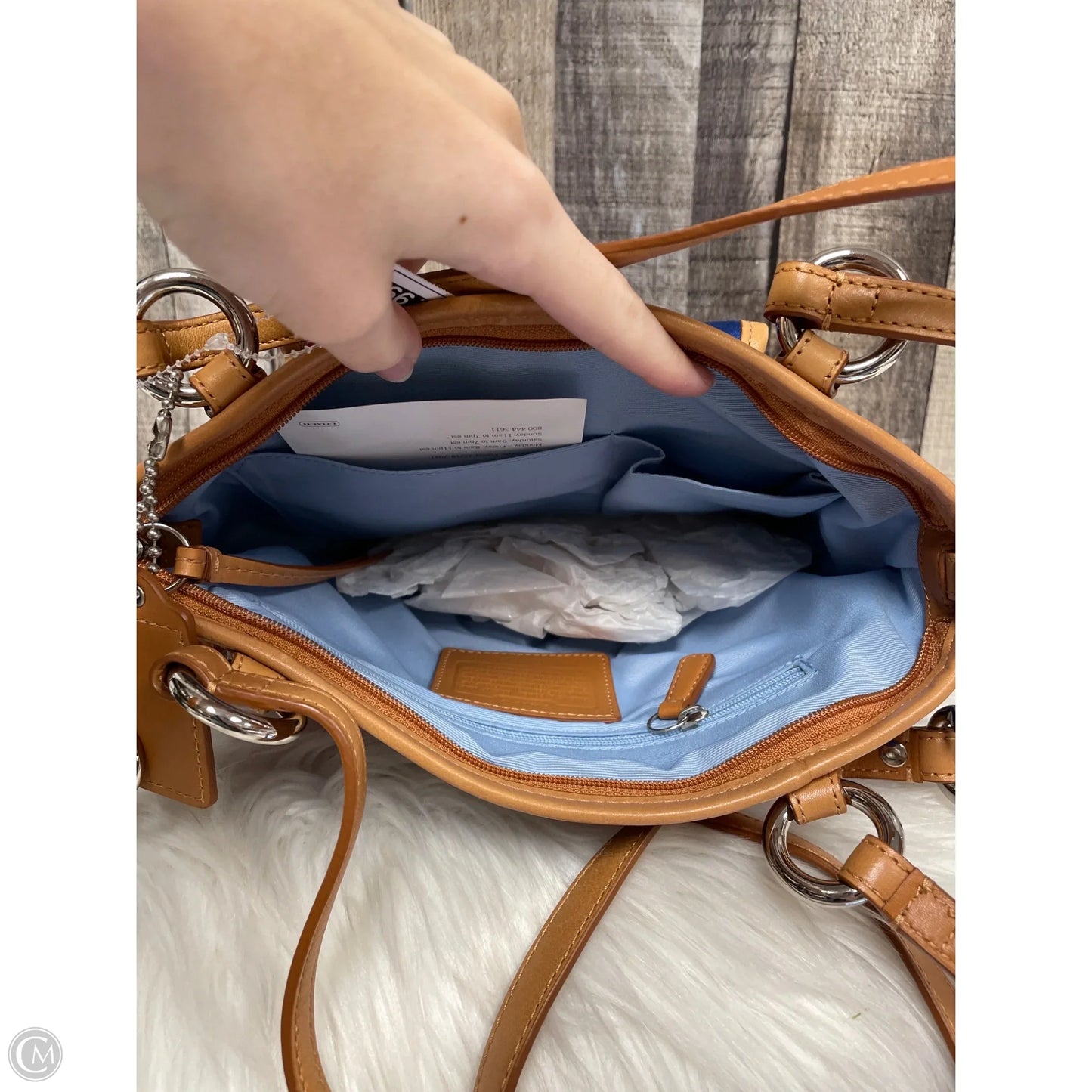 Handbag Designer By Coach, Size: Medium