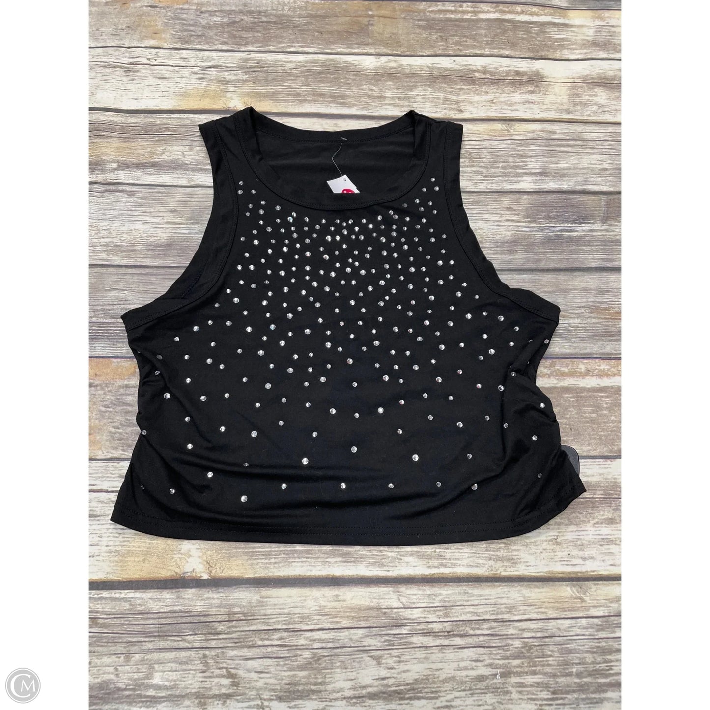 Top Sleeveless By Shein In Black & White, Size: 1x