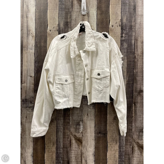 Jacket Denim By Entro In White, Size: M